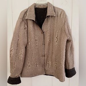 Women’s stretch puckered, long sleeve, REVERSIBLE jacket